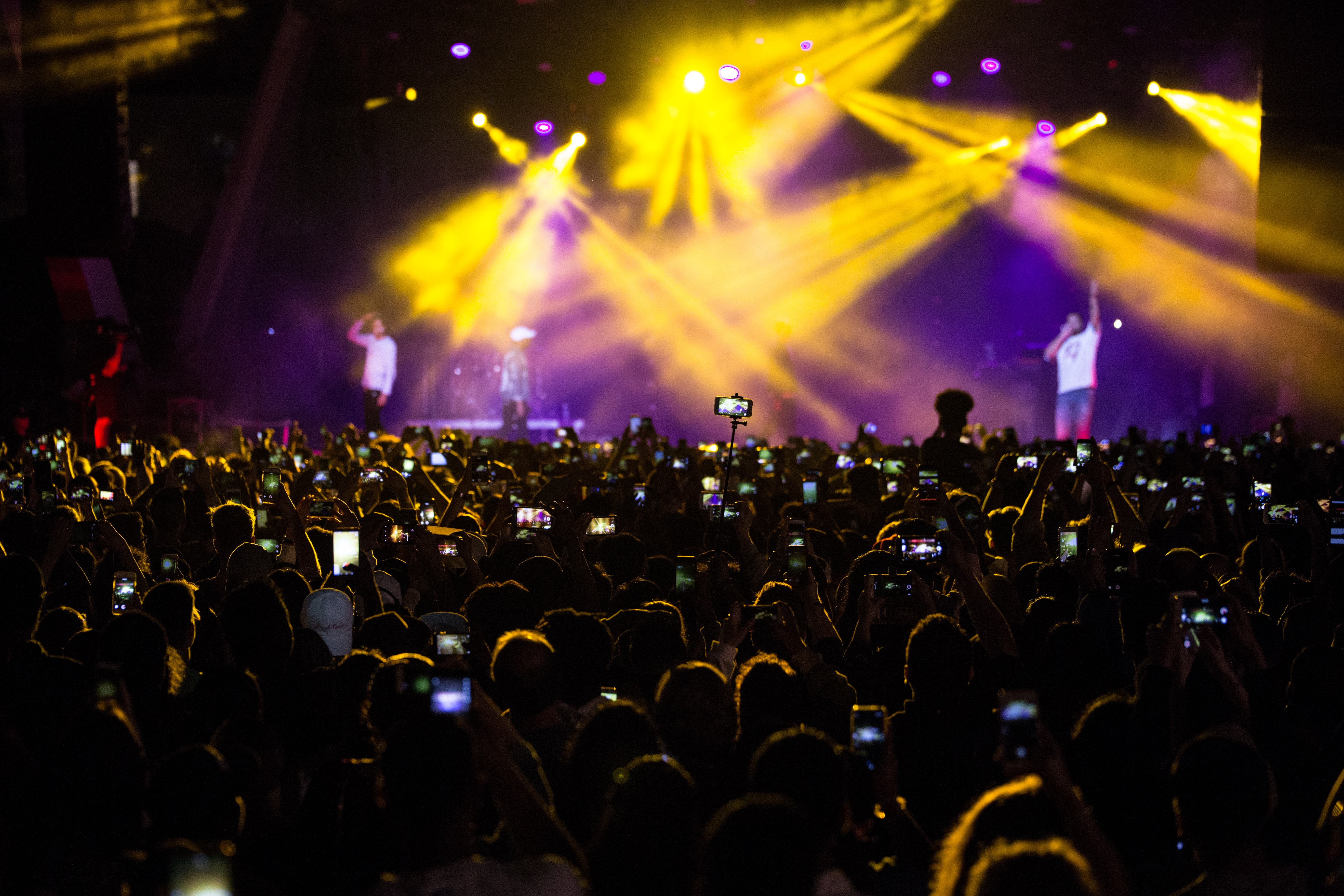 Konsert med häftigt ljus